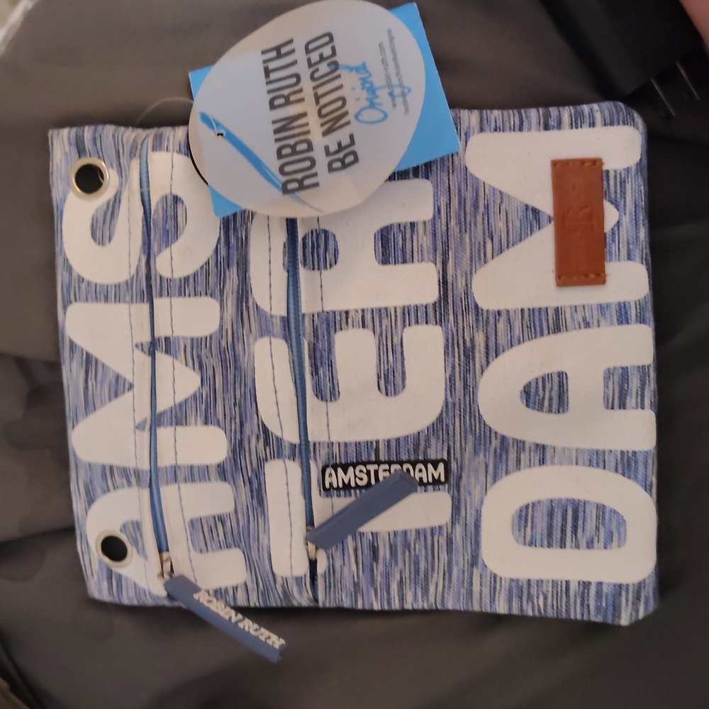 Robin Ruth Blue and White Passport Bag